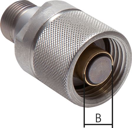 Exemplarische Darstellung: Rohrleitungskupplung mit Rohranschluss ISO 8434-1, Stecker