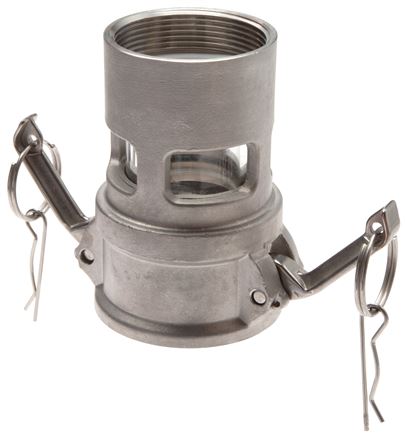 Exemplary representation: Quick coupling socket with female thread, EN 14420-7, with safety glass