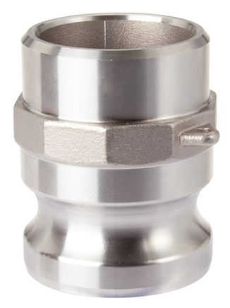 Exemplary representation: Quick coupling plug with male thread, 1.4408